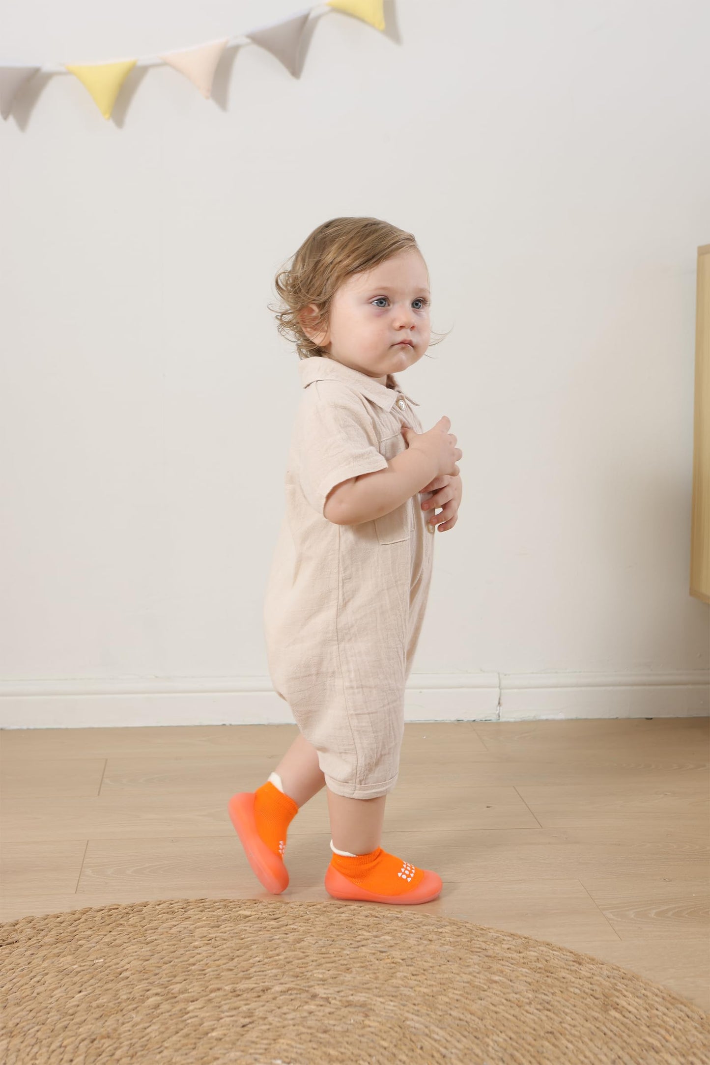 Hstyle Baby Sock Shoes Toddler Boys Walking Shoes Infant Slippers Sneakers