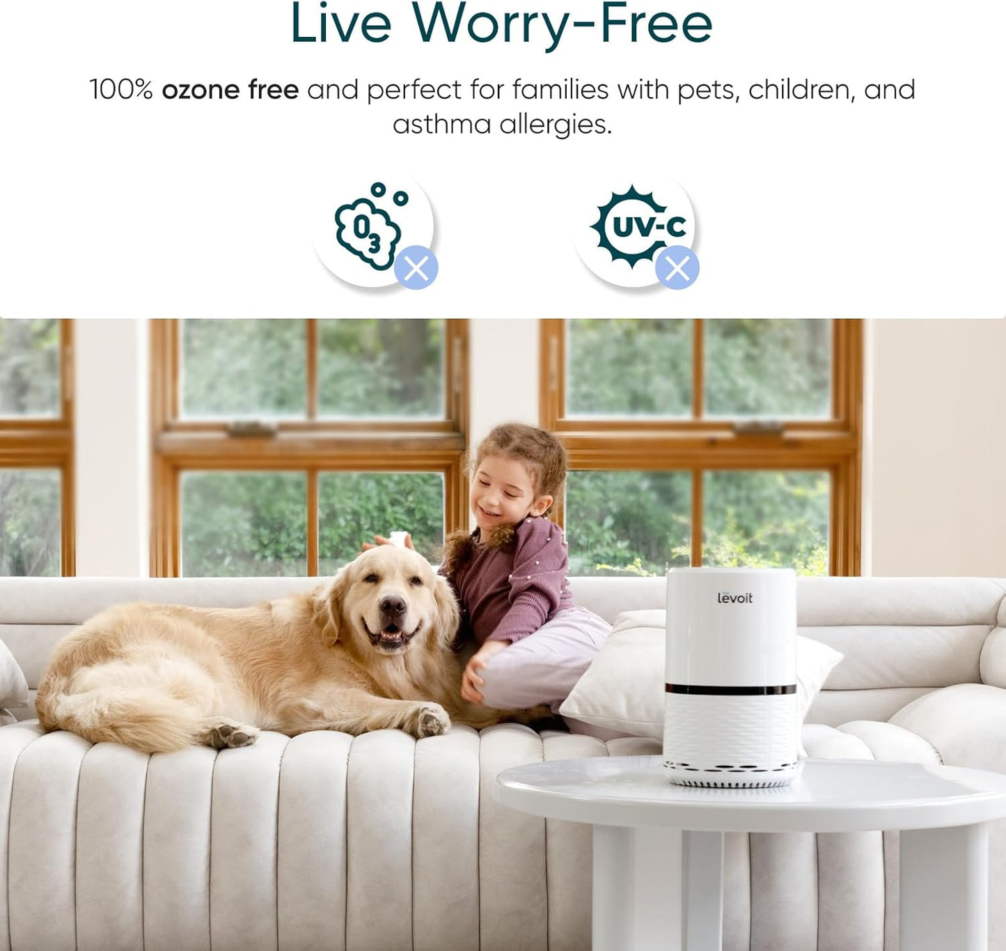 Levoit Air Purifiers for Bedroom Home Pets Dorm Room, Small Air Purifiers