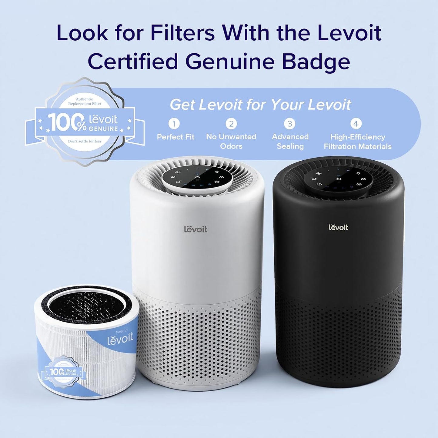 Levoit Air Purifiers for Bedroom Home Pets Dorm Room, Small Air Purifiers