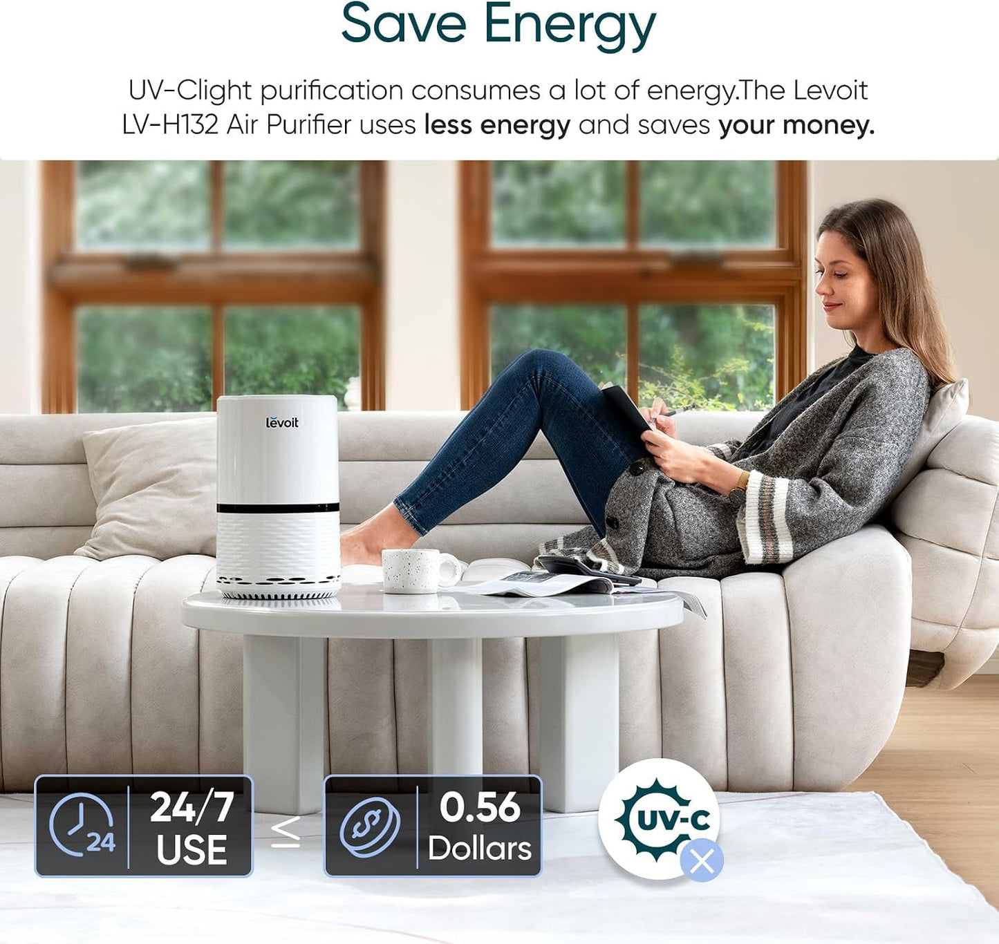 Levoit Air Purifiers for Bedroom Home Pets Dorm Room, Small Air Purifiers