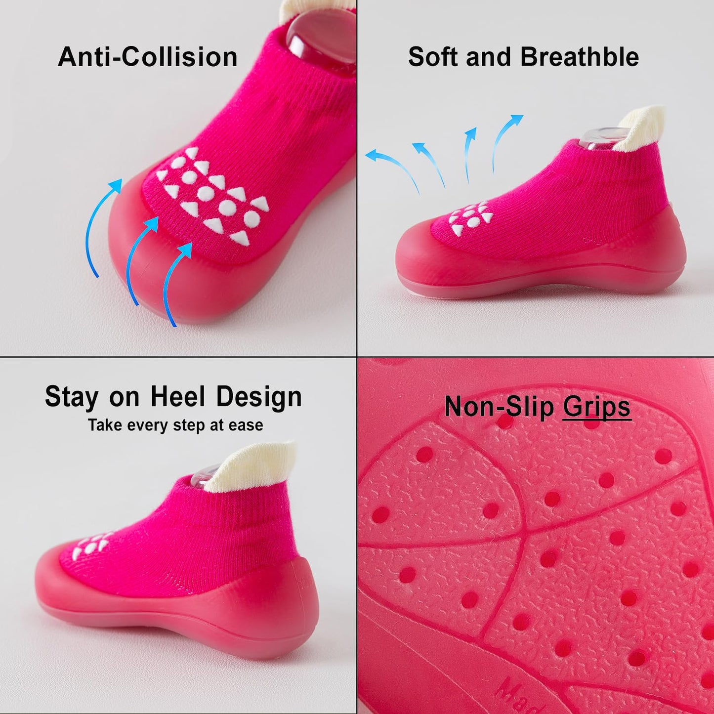 Hstyle Baby Sock Shoes Toddler Boys Walking Shoes Infant Slippers Sneakers