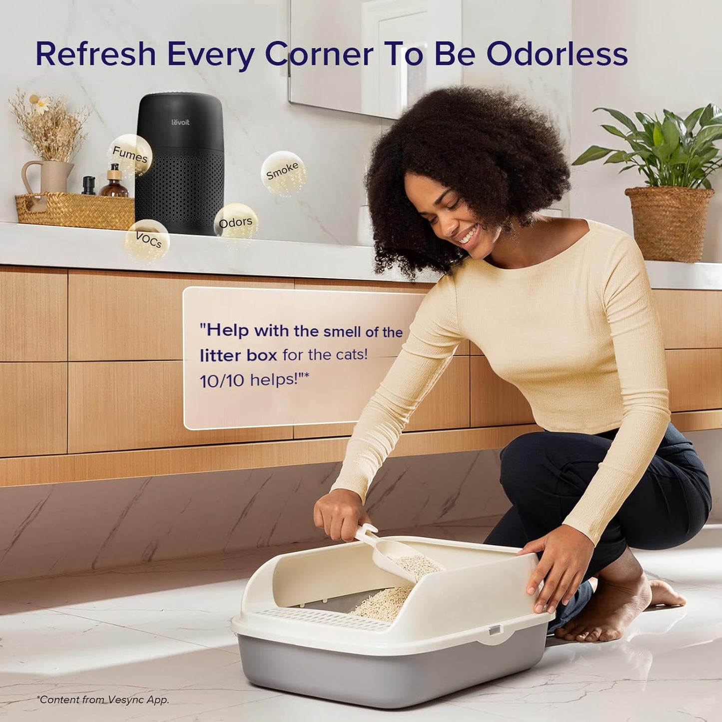 Levoit Air Purifiers for Bedroom Home Pets Dorm Room, Small Air Purifiers