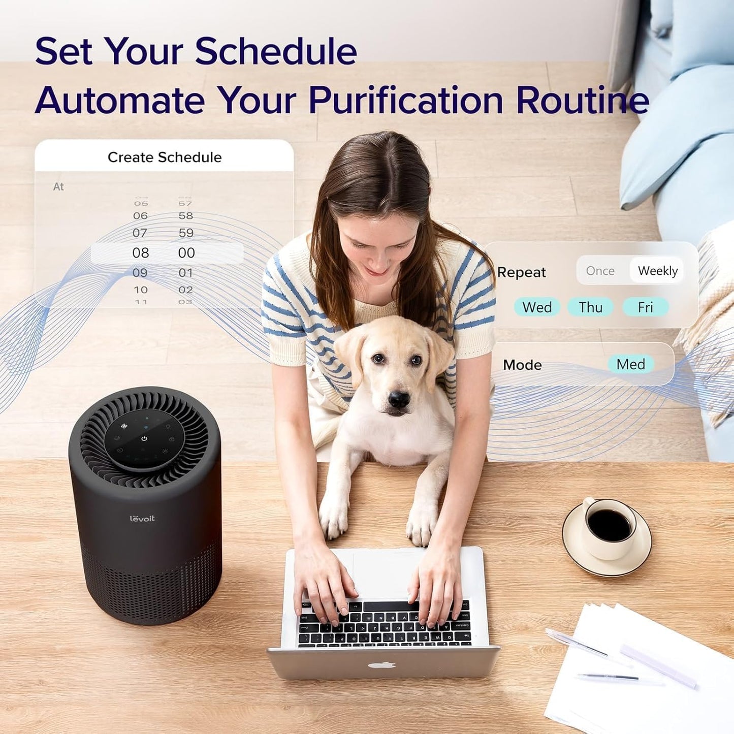 Levoit Air Purifiers for Bedroom Home Pets Dorm Room, Small Air Purifiers