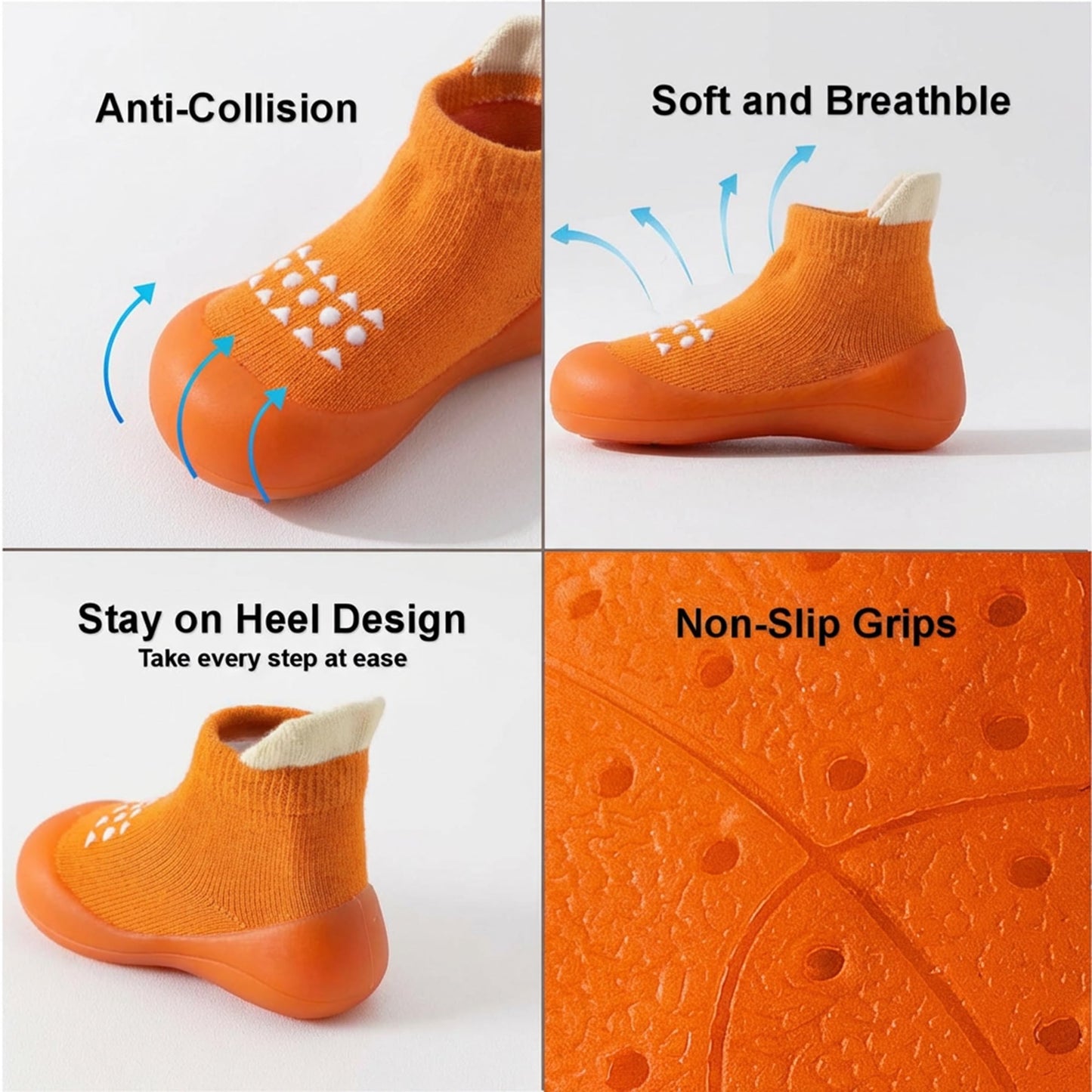 Hstyle Baby Sock Shoes Toddler Boys Walking Shoes Infant Slippers Sneakers